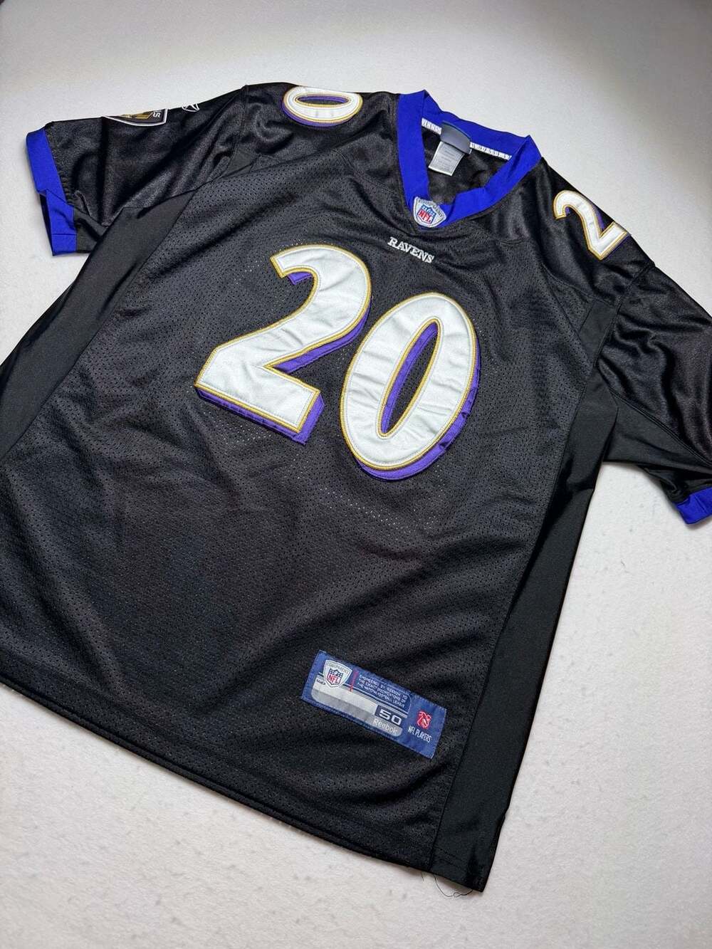 Vintage Reebok NFL On Field Baltimore Ravens Ed Reed #20 Jersey Size 50 XL